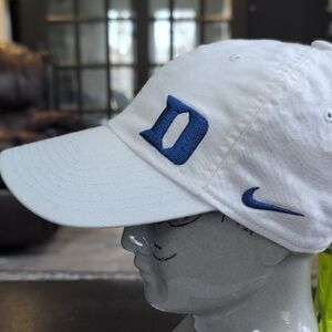 DUKE Nike Heritage86 White Cap with Royal Blue accents